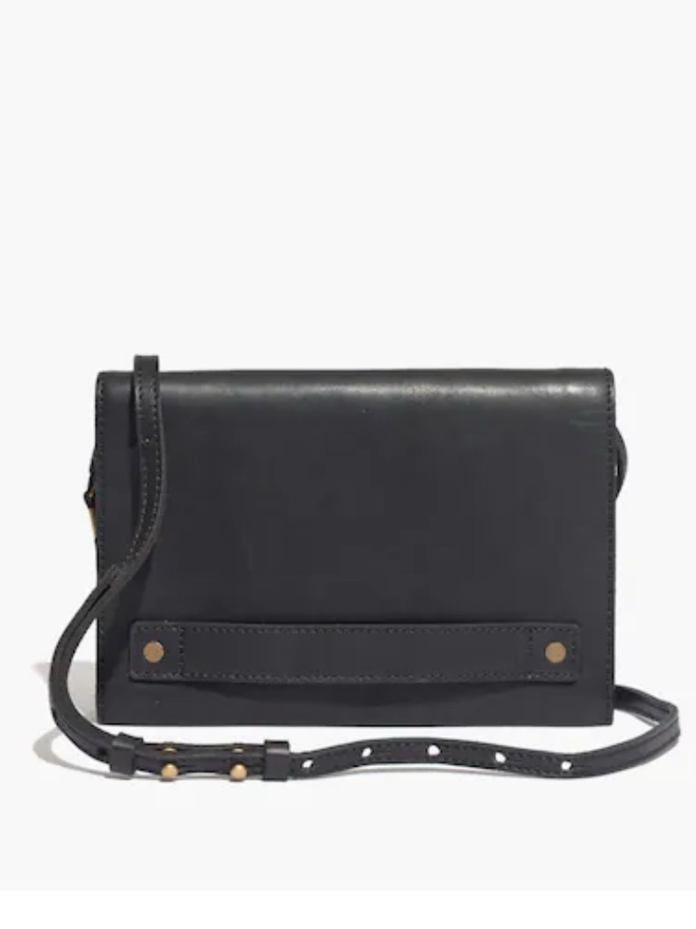 Madewell The Morgan Crossbody Bag - Black Leather